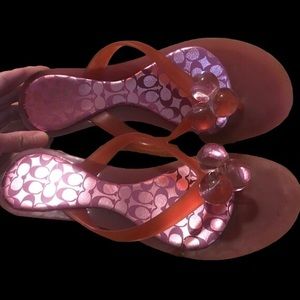 Y2k Coach pink bubble jellies